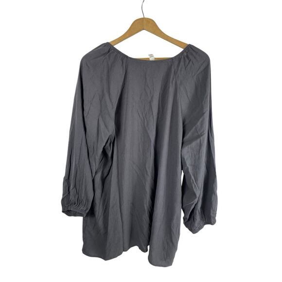 Cato Size 1X Tunic Blouse Top Chiffon Gray Sequin Embellished Y2K Whimsigoth NEW - Picture 8 of 9